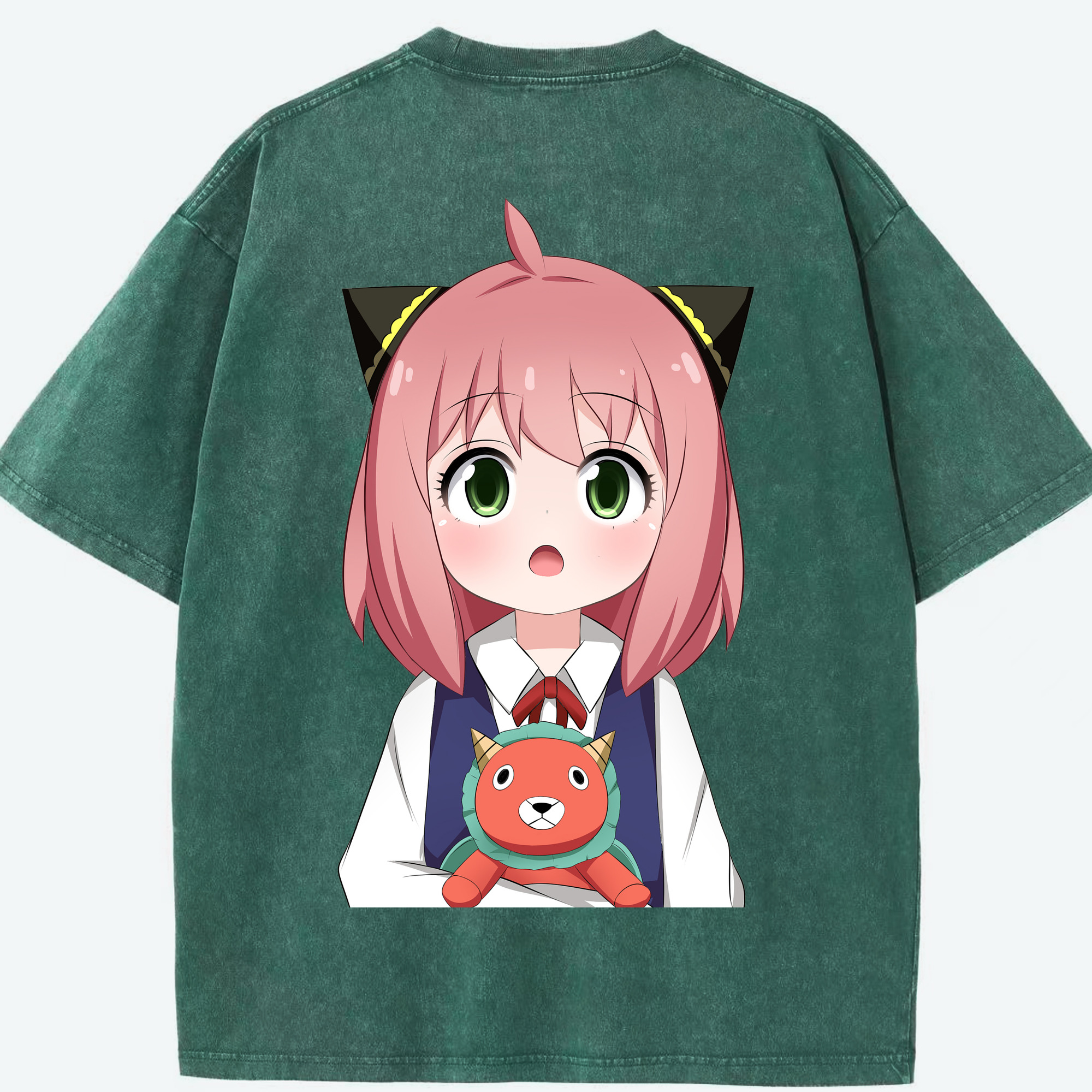 （画像用） SPY×FAMILY间谍家家酒 綿100% ヴィンテージ風 半袖Tシャツ（背面プリント）